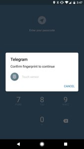 قفل گذاری روی تلگرام