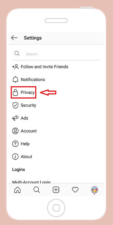 privacy اینستاگرام