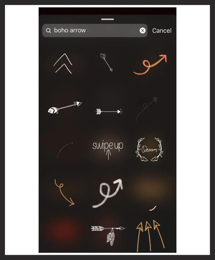 گیف اینستاگرام boho arrows