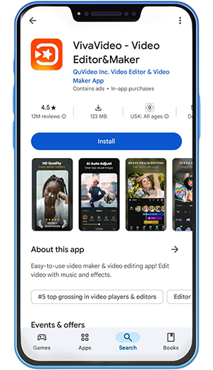 vivavideo یکی از بهترین برنامه های ویرایش ویدیو است.