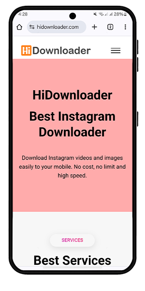 دانلود پروفایل اینستاگرام با hidownloader