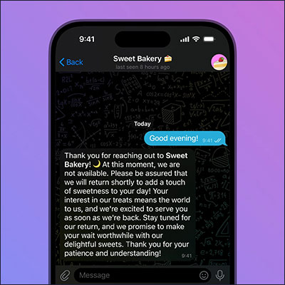 ارسال پیام خودکار در زمان‌هایی که آنلاین نیستید (Automated away messages)