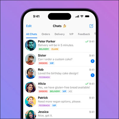 برچسب‌گذاری چت‌ها (Labels for chats)