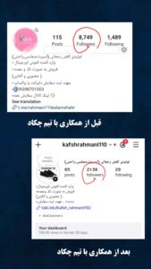 نمونه کار ادمین تیم چکاد